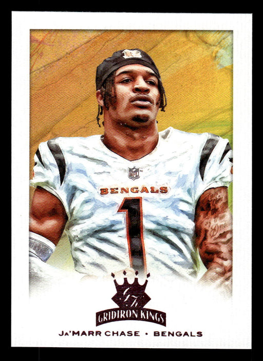 Ja'Marr Chase 2021 Panini Chronicles Football Gridiron Kings Pink Front of Card