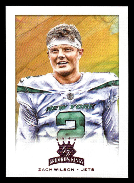 Zach Wilson 2021 Panini Chronicles Football Gridiron Kings Pink Front of Card