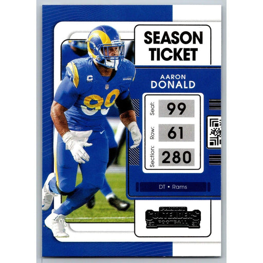 2021 Panini Contenders NFL Aaron Donald Los Angeles Rams #56