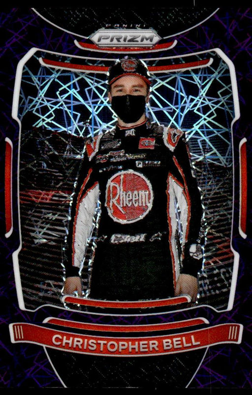 Christopher Bell 2021 Panini Prizm Purple Velocity Front of Card