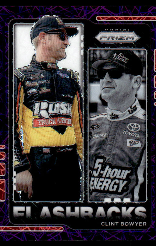 Clint Bowyer 2021 Panini Prizm Purple Velocity Front of Card
