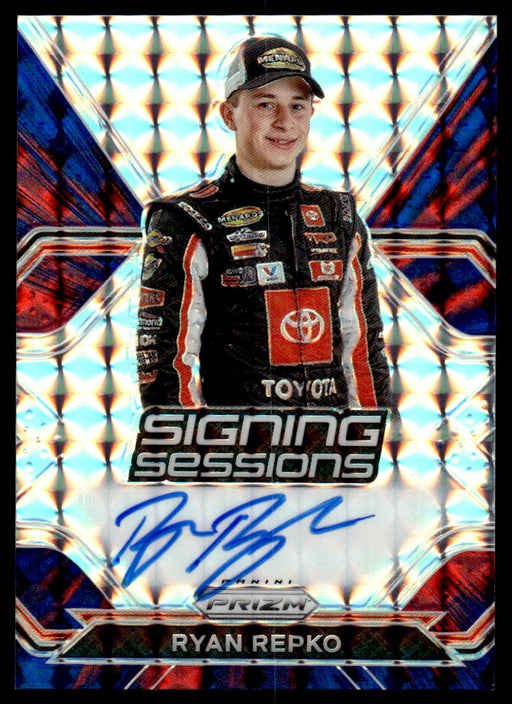 Ryan Repko 2021 Panini Prizm Reactive Blue Signing Sessions Front of Card