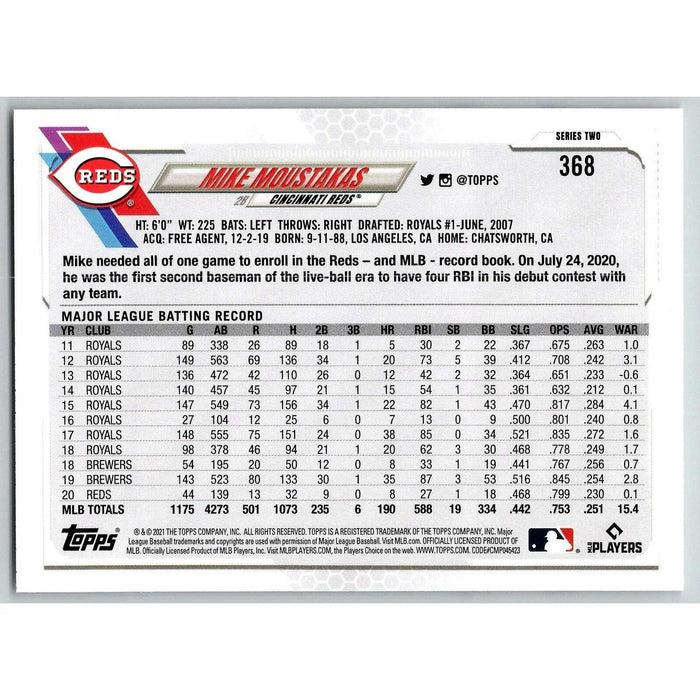 2021 Topps Baseball Complete Set Mike Moustakas Cincinnati Reds #368 - Collectible Craze America
