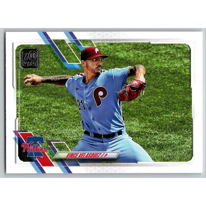 2021 Topps Baseball Complete Set Vince Velasquez Philadelphia Phillies #653 - Collectible Craze America