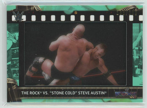 2021 Topps WWE Wrestling #FS-RA2 The Rock vs. Stone Cold 168/299 Aqua - Collectible Craze America