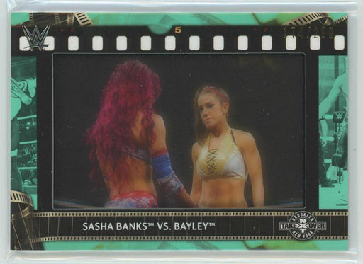 2021 Topps WWE Wrestling #FS-SB Sasha Banks vs. Bayley 174/299 Aqua - Collectible Craze America