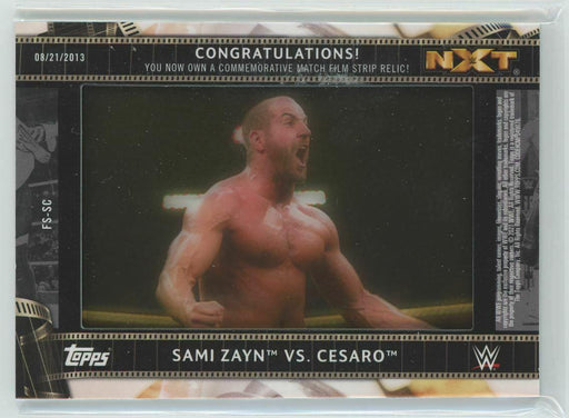 2021 Topps WWE Wrestling #FS-SC Sami Zayn vs. Cesaro 28/99 Dark Green - Collectible Craze America