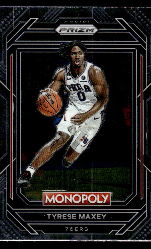 Tyrese Maxey 2022-23 Panini Prizm NBA Monopoly Base Front of Card