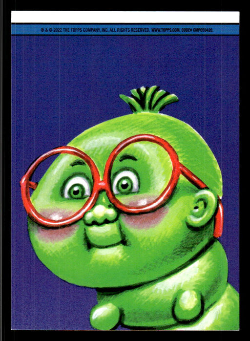 Pierced PERCY 2022 Topps Garbage Pail Kids Bookworms Booger Green Back of Card