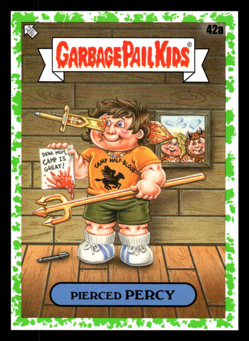 Pierced PERCY 2022 Topps Garbage Pail Kids Bookworms Booger Green Front of Card