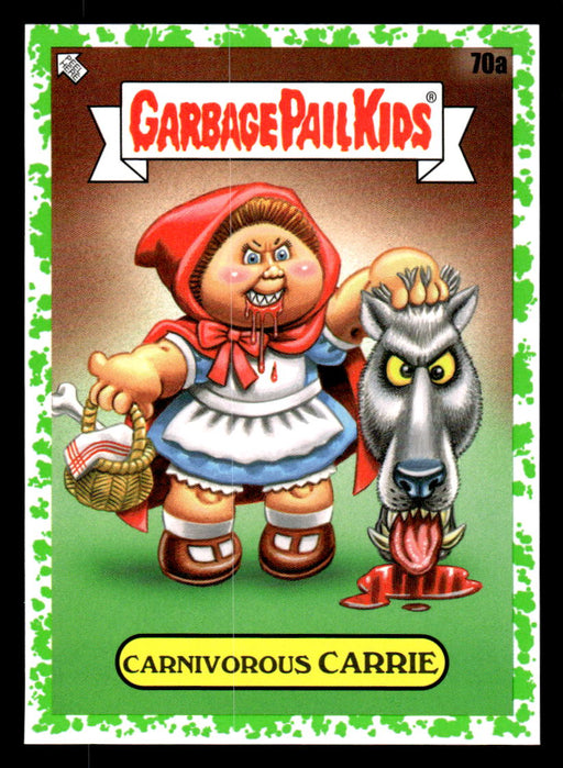 Carnivorous CARRIE 2022 Topps Garbage Pail Kids Bookworms Booger Green Front of Card