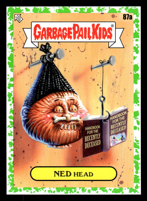 NED Head 2022 Topps Garbage Pail Kids Bookworms Booger Green Front of Card