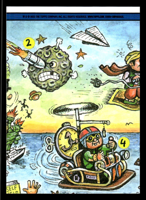 Pinched PRESTON 2022 Topps Garbage Pail Kids Bookworms Booger Green Back of Card