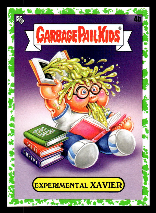 Experimental XAVIER 2022 Topps Garbage Pail Kids Bookworms Booger Green Front of Card