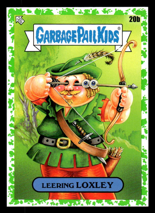Leering LOXLEY 2022 Topps Garbage Pail Kids Bookworms Booger Green Front of Card