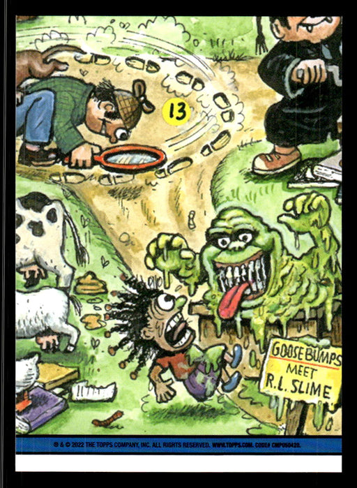 Listening LISA 2022 Topps Garbage Pail Kids Bookworms Booger Green Back of Card