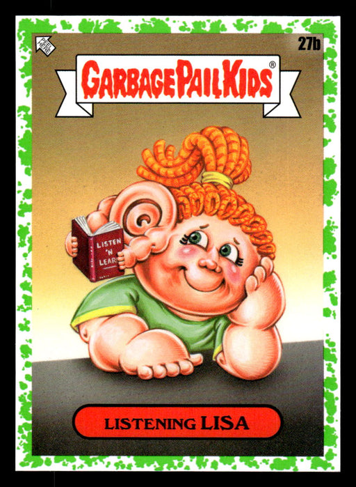 Listening LISA 2022 Topps Garbage Pail Kids Bookworms Booger Green Front of Card