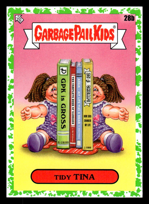 Tidy TINA 2022 Topps Garbage Pail Kids Bookworms Booger Green Front of Card
