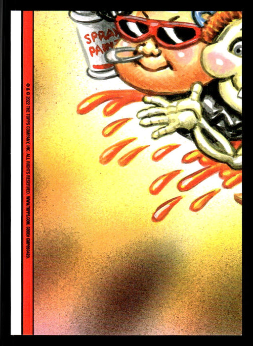 Bookworm BRENT 2022 Topps Garbage Pail Kids Bookworms Booger Green Back of Card
