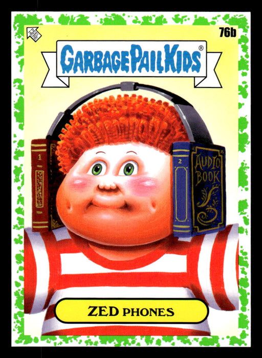 ZED Phones 2022 Topps Garbage Pail Kids Bookworms Booger Green Front of Card