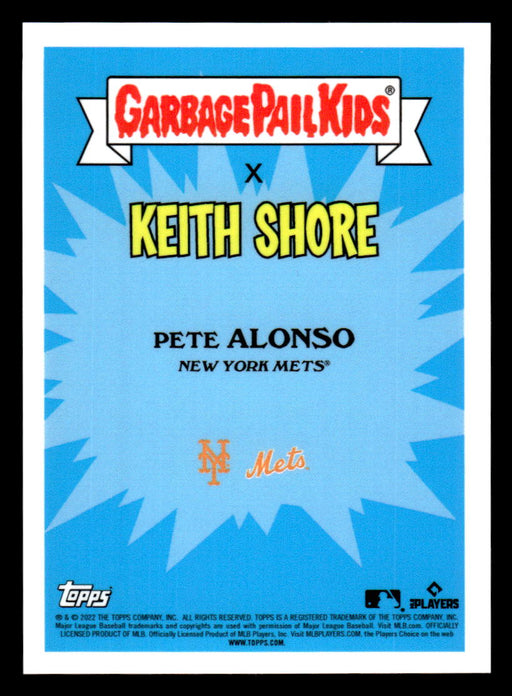 Popular PETE 2022 Topps MLB x GPK Series 1 Keith Shore Base Back of Card