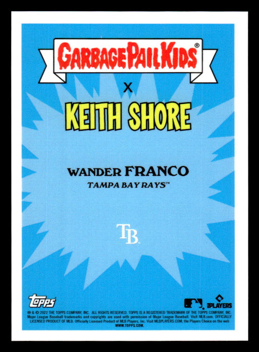Folksong FRANCO 2022 Topps MLB x GPK Series 1 Keith Shore Base Back of Card
