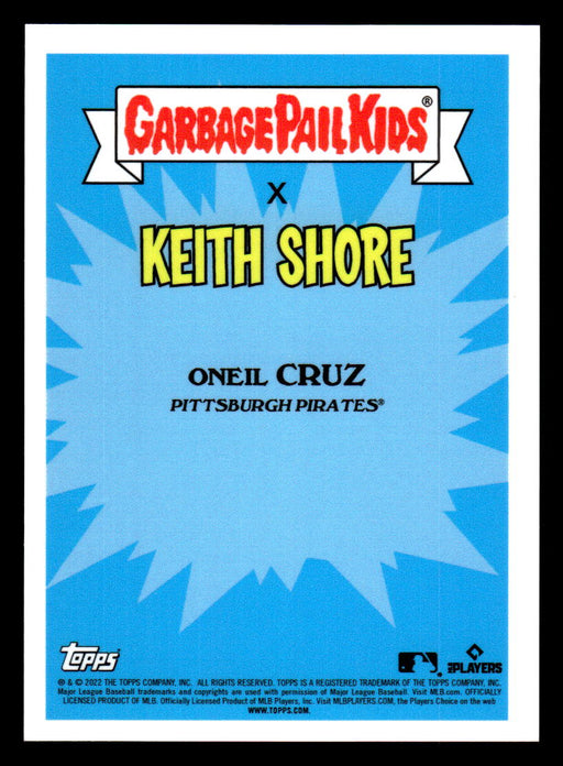 Surreal ONEIL 2022 Topps MLB x GPK Series 1 Keith Shore Base Back of Card