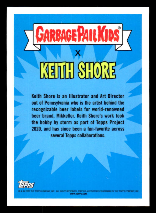Clobbered KEITH 2022 Topps MLB x GPK Series 1 Keith Shore Artist Portrait Back of Card