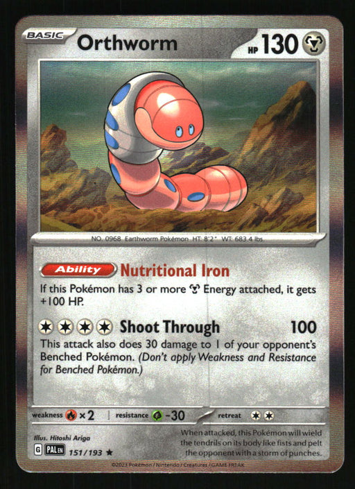 Orthworm 2023 Pokemon Paldea Evolved Front of Card