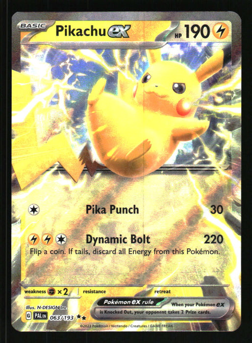 Pikachu ex 2023 Pokemon Paldea Evolved Front of Card