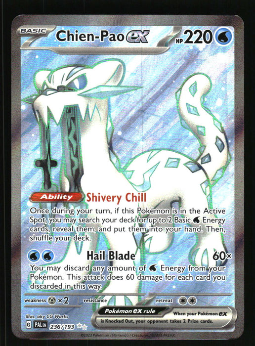 Chien-Pao ex 2023 Pokemon Paldea Evolved Front of Card