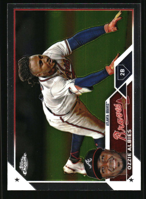 Ozzie Albies 2023 Topps Chrome Front of Card