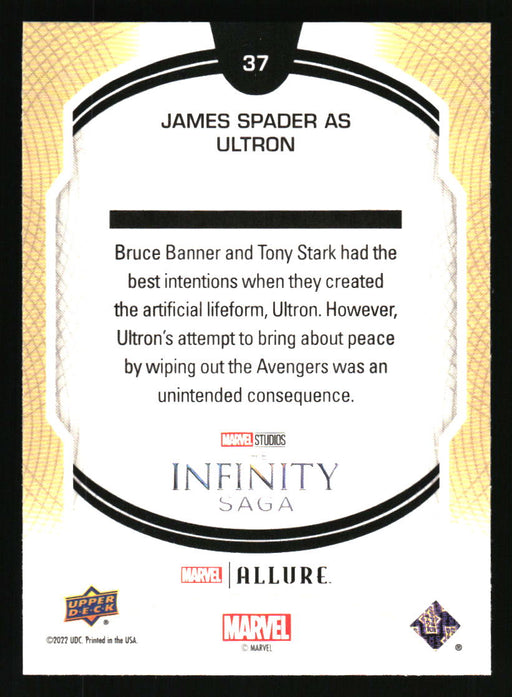 James Spader as Ultron 2022 Upper Deck Marvel Allure Back of Card