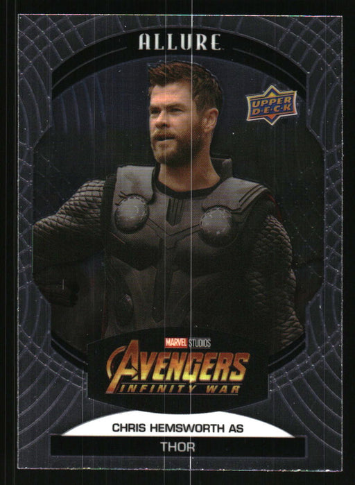 Chris Hemsworth as Thor 2022 Upper Deck Marvel Allure Front of Card