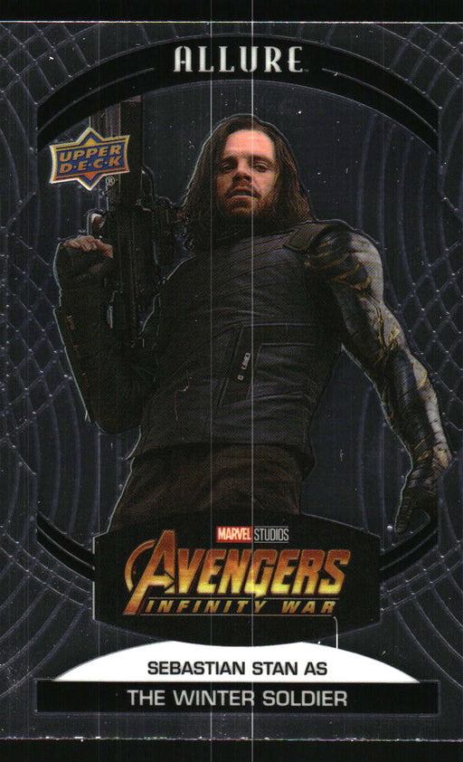 Sebastian Stan as Bucky Barnes 2022 Upper Deck Marvel Allure Front of Card