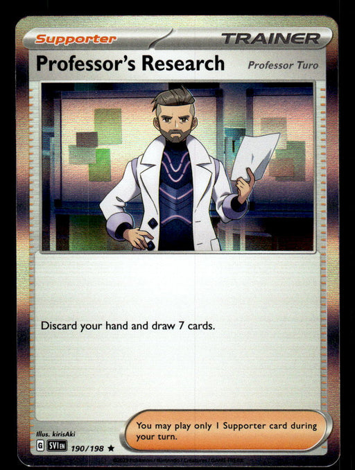 Professor's Research Pokemon TCG Scarlet and Violet Foil Front of Card
