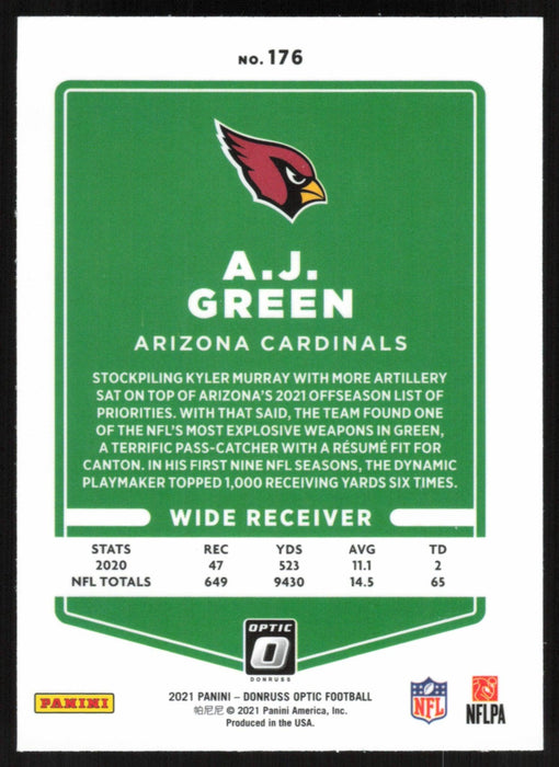 AJ Green 2021 Donruss Optic # 176 Arizona Cardinals - Collectible Craze America