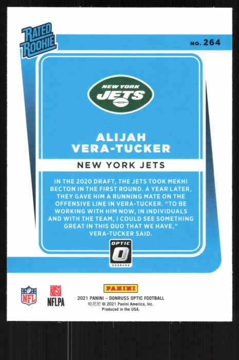 Alijah Vera-Tucker 2021 Donruss Optic Rated Rooke # 264 RC New York Jets Base - Collectible Craze America