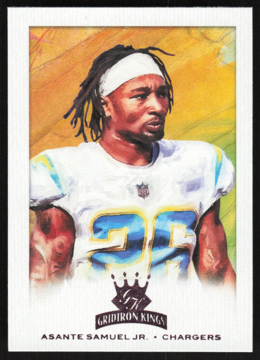 Asante Samuel Jr. 2021 Panini Chronicles Gridiron Kings # GK-38 RC Pink Los Angeles Chargers - Collectible Craze America