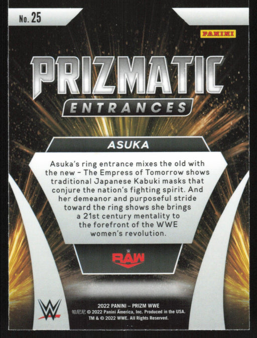 Asuka 2022 Panini Prizm WWE Prizmatic Entrances Raw # 25 - Collectible Craze America