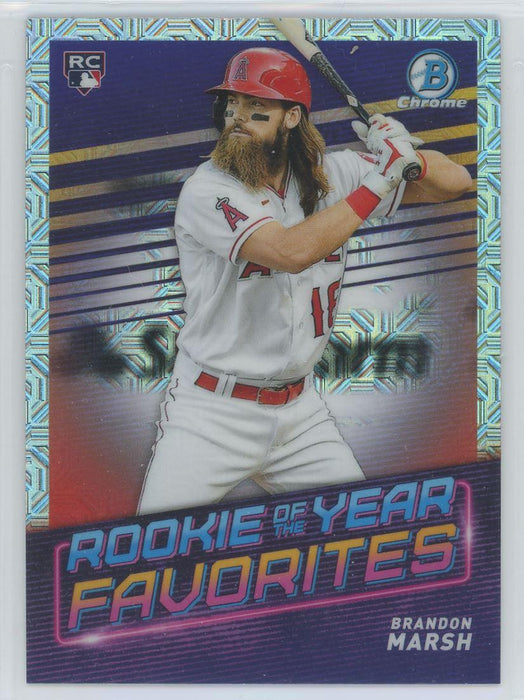 Brandon Marsh 2022 Bowman Rookie of the Year Favorites # ROYF-3 Mojo Refrctor Los Angeles Angels - Collectible Craze America