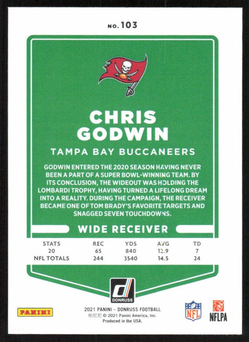 Chris Godwin 2021 Donruss Football # 103 Tampa Bay Buccaneers Base - Collectible Craze America