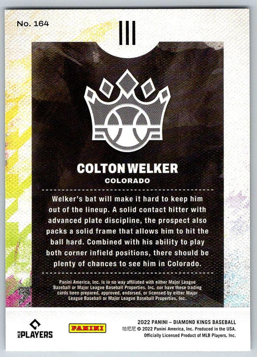 Colton Welker 2022 Panini Diamond Kings # 164 RC Colorado Rockies - Collectible Craze America