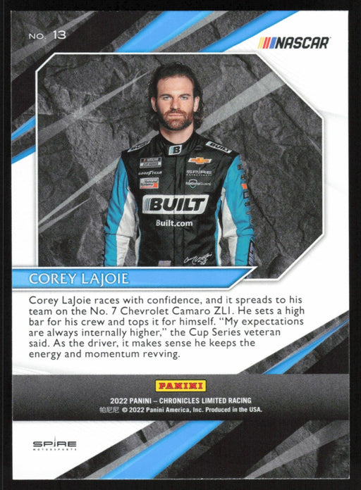 Corey Lajoie 2022 Panini Chronicles Racing Limited # 13 - Collectible Craze America