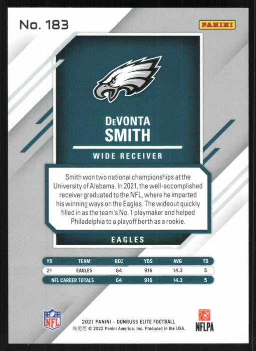 DeVonta Smith 2021 Panini Chronicles Elite # 183 RC Philadelphia Eagles - Collectible Craze America