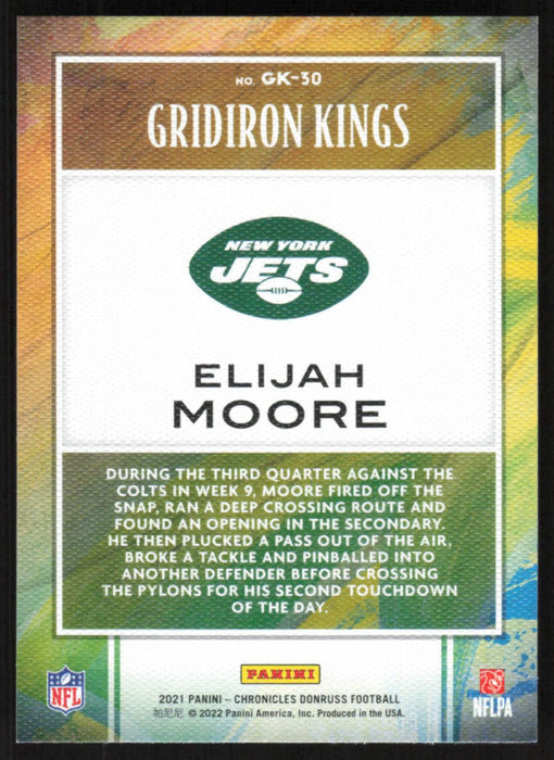 Elijah Moore 2021 Panini Chronicles Gridiron Kings # GK-30 RC Pink New York Jets - Collectible Craze America