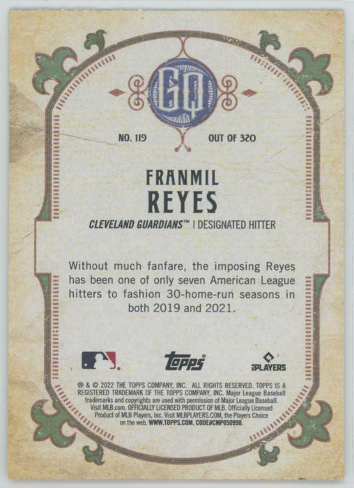 Franmil Reyes 2022 Topps Gypsy Queen # 119 Green Border Cleveland Guardians - Collectible Craze America