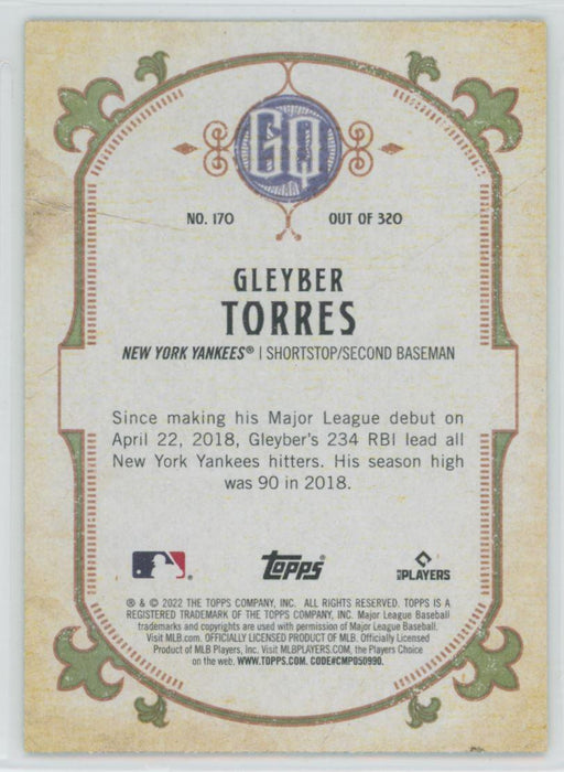 Gleyber Torres 2022 Topps Gypsy Queen # 170 Green Border New York Yankees - Collectible Craze America