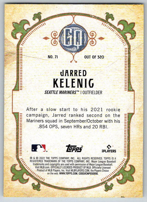 Jarred Kelenic 2022 Topps Gypsy Queen # 71 Seattle Mariners - Collectible Craze America