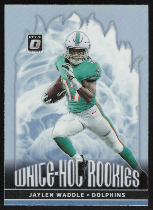 Jaylen Waddle 2021 Donruss Optic White-Hot Rookies # WHR-4 RC Silver Prizm Miami Dolphins - Collectible Craze America